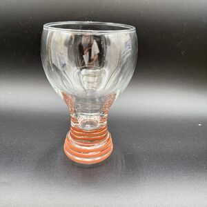 Vintage Fiesta By Homer Laughlin Glass Goblet Coral 16 Oz EUC